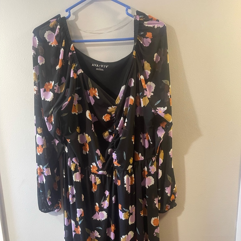Ava and Viv dress with sleeves.